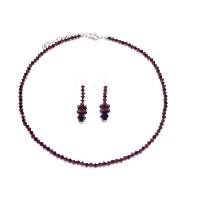 Red & Black Crystals Jewelry Set Swarovski Siam Red And Jet Black Swarovski Crystals Necklace Set Genuine Swarovski Crystals 