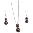 Extremely Beautiful Prom Fashion Jewelry Burgundy Pearls