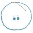 Fashionable Affordable Beautiful Aquamarine Crystal Jewelry Set
