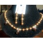  Swarovski Gold tone Crystals & Pearls Necklace Set