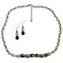 Swarovski White Pearl w/ AB Jet SWarovski Crystal Jewelry Genuine & Fine Necklace Sets