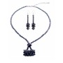 Jet Crystals Purse Necklace Set Swarovski Purse Handmade Jewelry Set