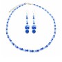Sapphire TriColor Dark & Lite Sapphire Crystals Swarovski Necklace Set