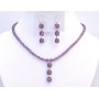 Amethyst Dress Jewelry Crystals Jewelry In Your Own Color Necklace Set
