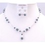 Trendy Classy Stylish Tahitian Pearls & Clear Crystals Wedding Jewelry