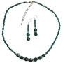 Emerald Jewelry Green Crystals Necklace Sparkling Crystals Jewelry Set