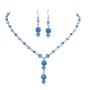 Custom Made Swarovski Aqua & Turquoise Crystals Jewelry Set