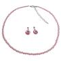 Dainty Delicate Rose Pink Crystal Jewelry Best Gift For Your Love