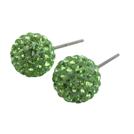 Trendy Fashion Classic Earrings Pave Ball