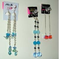 Sparkling Silver Chain Dangle Earrings 