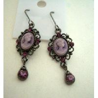 Oxidized rodium CAMEO VICTORIA of Earring  