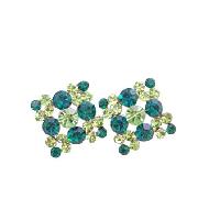 Fabulous Gorgeous Piece Peridot Crystals Stud Pierced Earrings