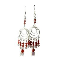 Custom Jewerlry Handcrafted Earrings Genuine Swarovski Crystals & Sterling Silver    