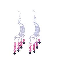 Swarovski Crystals Rose AB Drop Sterling Silver Earrings Bridal Jewelry Genuine Crystals & Sterling Silver