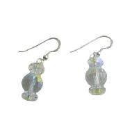AB Swarovski Crystals & AB Crystals Spacer Sterling Silver 92.5 Earrings Genuine Crystals & Sterling Silver