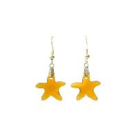 Topaz Starfish Crystals Jewelry Sterling Silver Earrings 