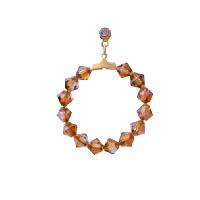 Copper Swarovski Crystals Hoop Earrings Genuine Swarovsk Crystals Beads 22k Gold Plated Earrings