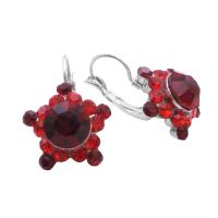Siam Red Crystals Earrings 