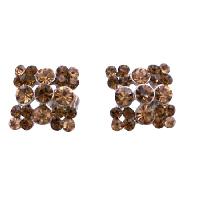 Smoked Topaz Crystals Light & Dark Earrings  