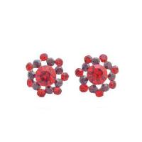 Siam Red Crystals Surgical Post Earrings Light & Dark Siam Red Crystals Earrings 