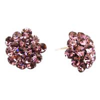 Inexpensive Holiday Gift Buy Sparkling Crystals Flower Earrings