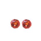 Swarovski Indian Red (Burnt Orange) Crystals Stud Earring