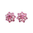 Sparkling Rose Crystals Surgical Post Earrings Beautiful Pink Crystal Earrings