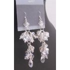 Gorgeous Exclusive Dainty Made with Austrian Crystals 8mm Helix with Pineapple Teardrop(item#6010) Expensive Swarovski Beads Earrings