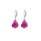 Fascinate Trendy Ruby Baroque Crystal Sterling Lever Back 92.5 Earrings