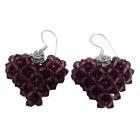 Amethyst Known As The Color Of Royalty Adorable Puffy Heart Earrings