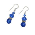 Dazzling Sapphire Crystals Mother Gift Valentine Earrings