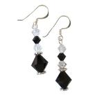 Incredible Price Jet Clear Crystal Earrings Gift Affordable Jewelry