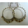 Lime & Smoked Breathless Clear Crystals Chandelier Clip-On Earrings 