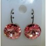 SPARKLY 8mm Pink highly faceted crystal stud earrings 8mm Crystals