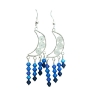 Half Moon Chandelier Earrings w/ Sapphire AB 2 X Beautiful Earrings