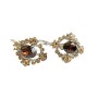 Smoked Topaz Floral Crystals Earring 