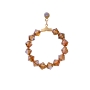 Copper Swarovski Crystal Hoop Earrings Beads 22k Gold Plated Earrings