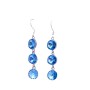Aquamarine Crystals Round Beads 10mm w/ Silver 92.5 Hook Earrings