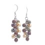 Swarovski Pearls Earrings Grape Style Pearls Sterling Silver Earrings