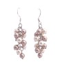 Ivory Pearls Champagne Grape Style Swarovski Pearls Earrings