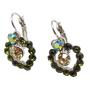 Peridot Erinite Crystals Earrings Sparkling Green Crystals Earrings