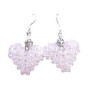 Clear Crystals Swarovski Puffy Heart Pure White Earrings