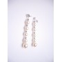 Comet Swarovski Crystals with Ivory Pearl Sterling Silver Earrings