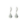 Multi Faceted Baroque Black Diamond Crystal 92.5 Silver Hoop Earrings