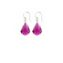 Swarovski Ruby Baroque Crystal 92.5 Sterling Hook Earrings