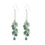 Peridot Crystals & Jade Stone Silver Hook Affordable Earring