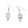 Unique Luxurious Swarovski AB Cube Crystals Earrings 92.5 Silver Hook
