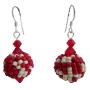 Red White Combo Earrings Exotic Style Valentine Gift