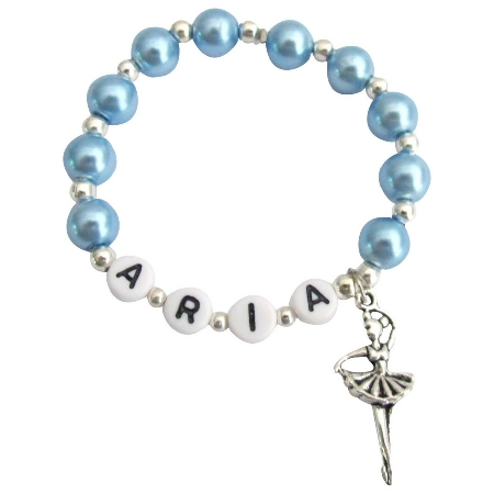 Ballerina Personalized Ballet Group Dance Gift Blue Pearls