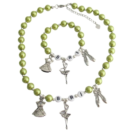 Ballet Jewelry Personalized Necklace & Bracelet Ballet Charms Jewelry